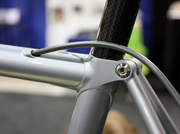 The rear brake cable is routed internally, too.