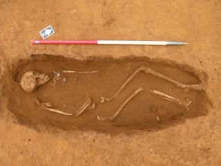 One of the 154 Anglo-Saxon burials found at the site in Northamptonshire