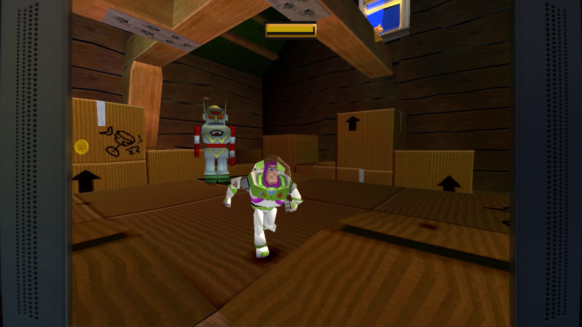 Screens from retro Toy Story games