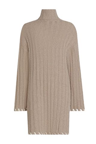 Naadam Wool-Cashmere Knit Turtleneck Minidress