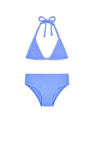 Monday Mini, Palm Top & Seychelles Bottom Set in Pool Crinkle