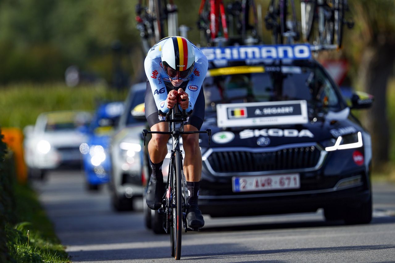 2021 UCI Road World Championships Flanders Men Junior Time Trial - Knokke Heist - Bruges 23,3 km - 21/09/2021 - Alec Segaert (BEL) - photo Luca Bettini/BettiniPhoto&Acirc;&copy;2021