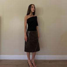 image of Kira Jackson with two images of shoes on either side