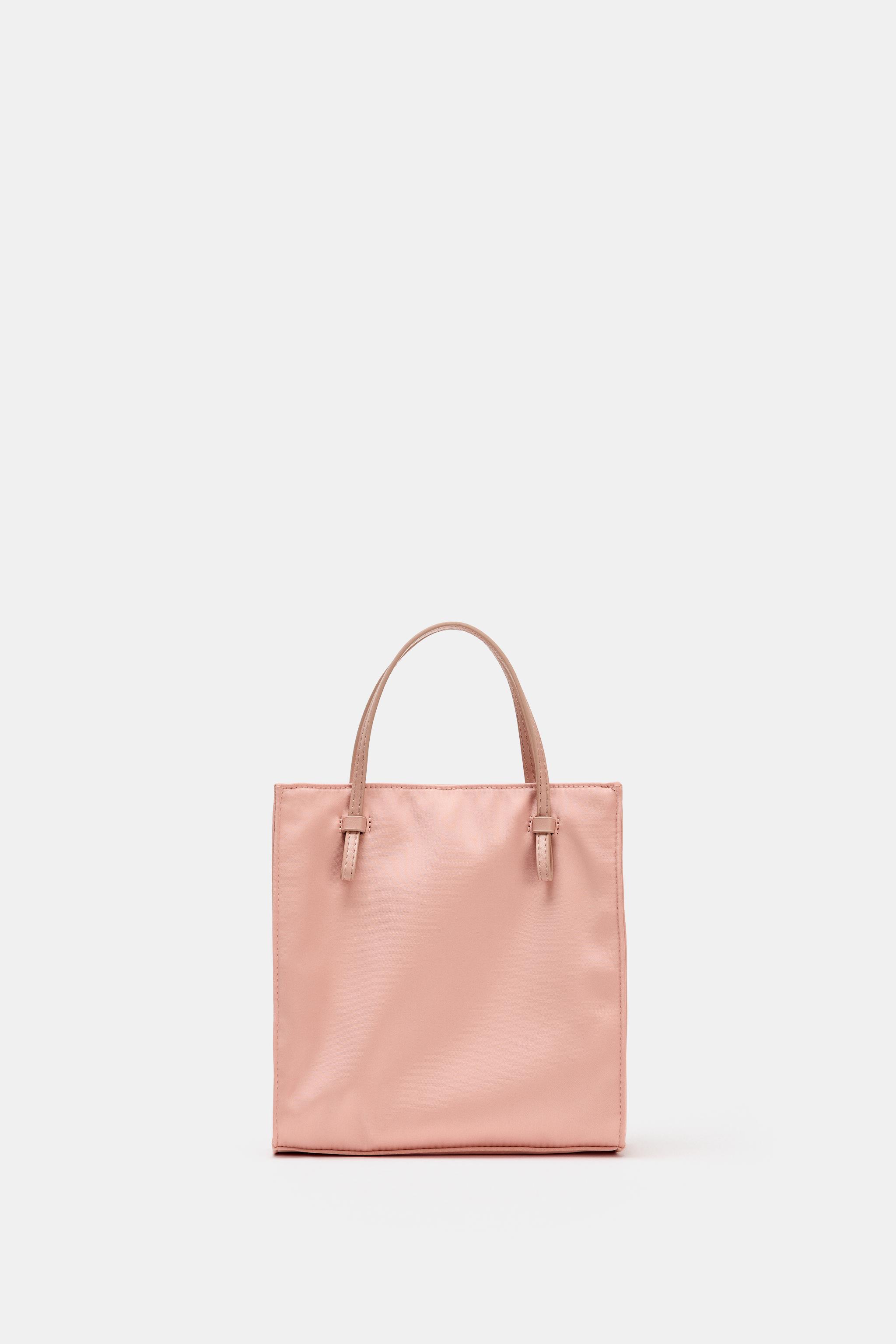 Satin Effect Handbag - Pink - One Size Only