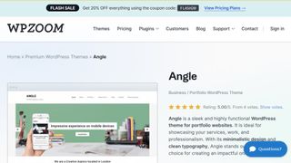 Website screenshot for Angle