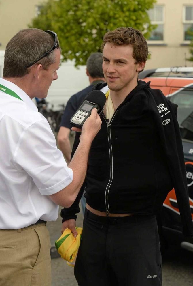 Peter Hawkins (Team IG Sigma Sport) is interviewed ahead of Stage 4