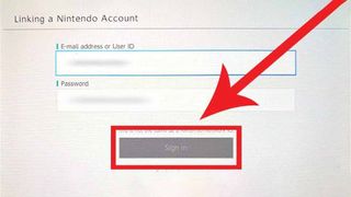 Nintendo Switch signin to your account