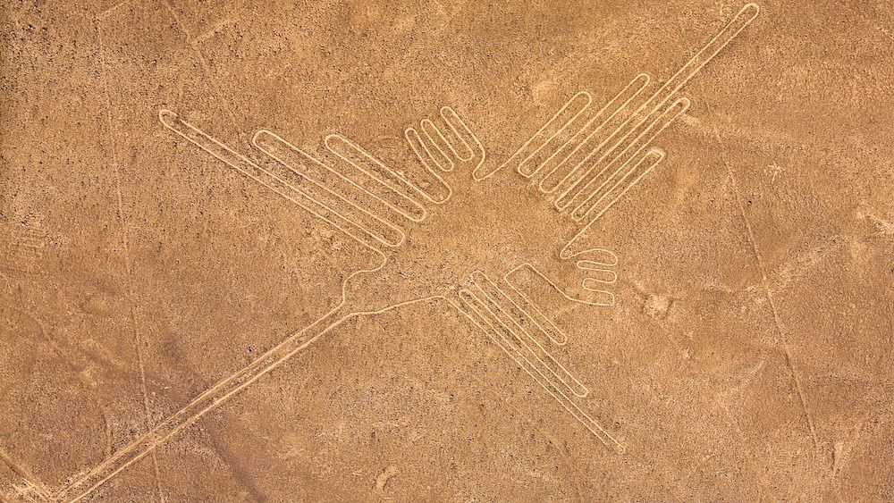 An aerial view of the Nazca Lines