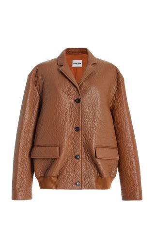 Oversized Leather Blazer Jacket