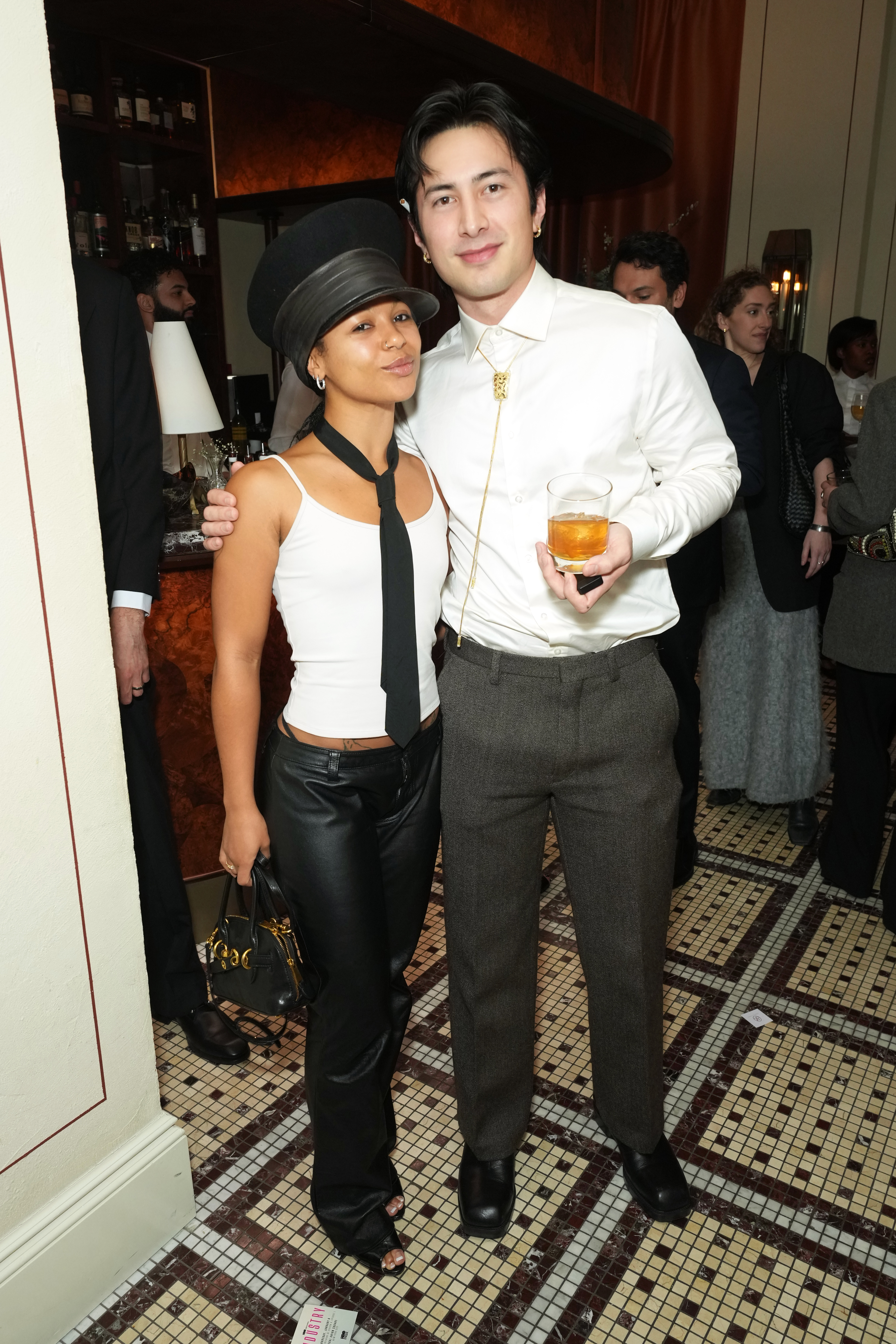 Myha'la with Hudson Williams at the industry after-party