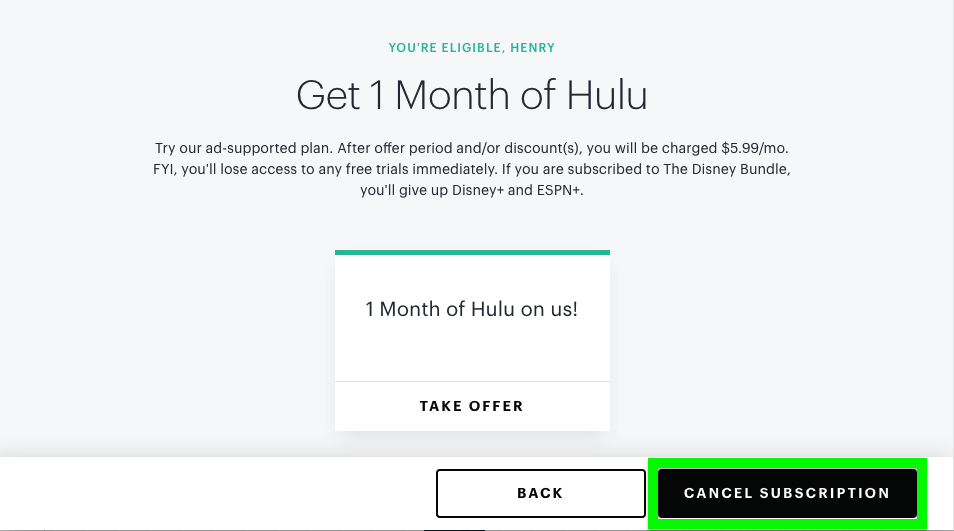 como cancelar o Hulu - evite o acordo