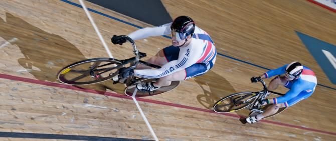 Matt Crampton (Great Britain) beats Adam Ptacnik (Czech Republic) in the Men's Sprint Quarters