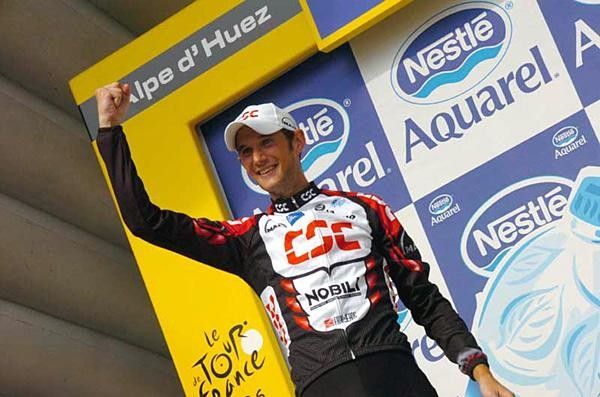 Frank Schleck (CSC) is happy with his win