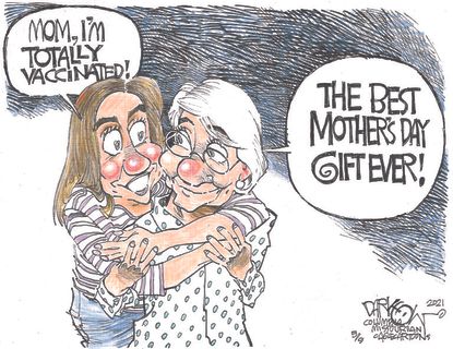 Editorial Cartoon U.S. mothers day covid vaccine