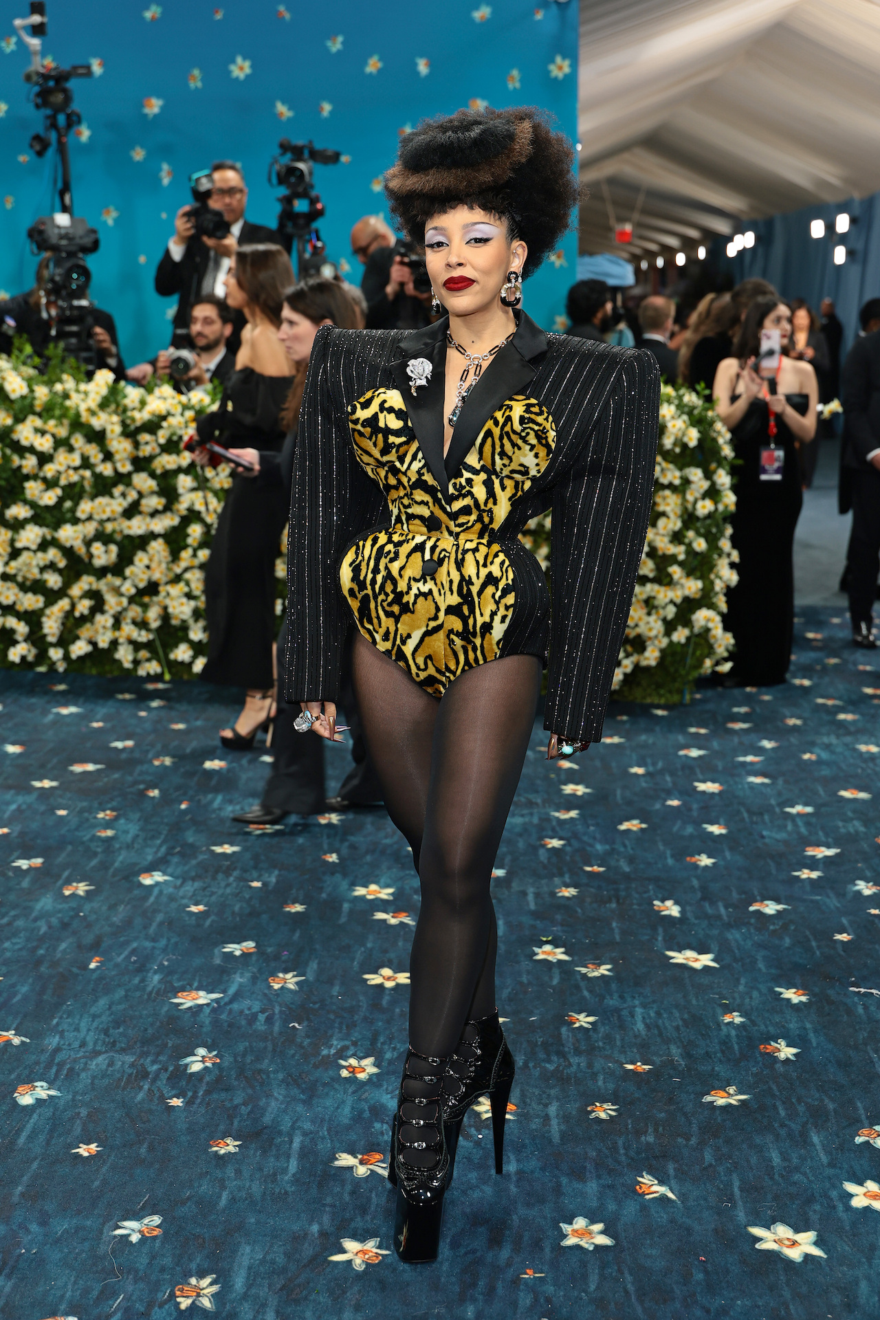NEW YORK, NEW YORK - MAY 05: Doja Cat attends the 2025 Met Gala Celebrating "Superfine: Tailoring Black Style" at Metropolitan Museum of Art on May 05, 2025 in New York City. (Photo by Dimitrios Kambouris/Getty Images for The Met Museum/Vogue)