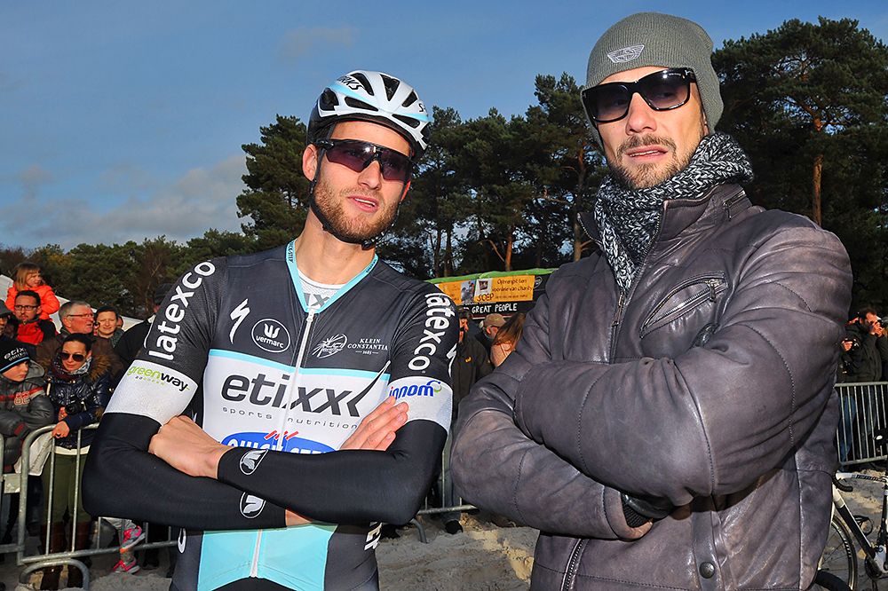 Nicolas Maes (Bel) with Tom Boonen (Bel) at Boonen and Friends 2015