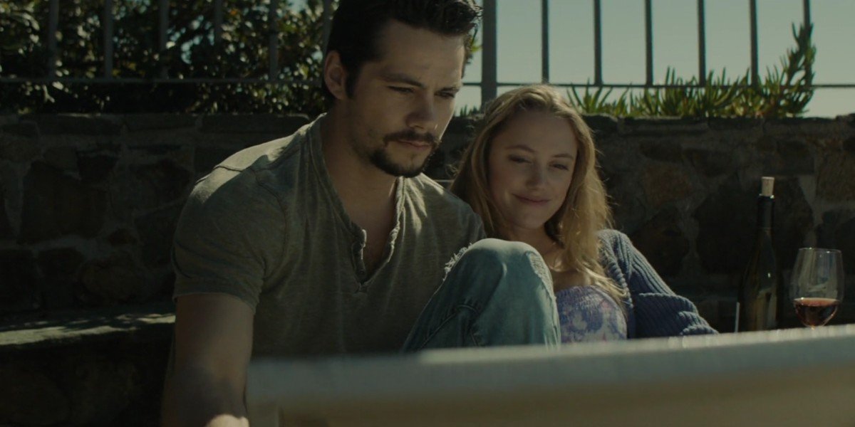 Dylan O&#039;Brien and Maika Monroe in Flashback