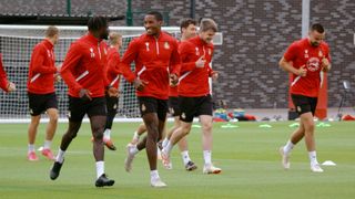 Wrexham players in training as seen in Welcome to Wrexham season 3