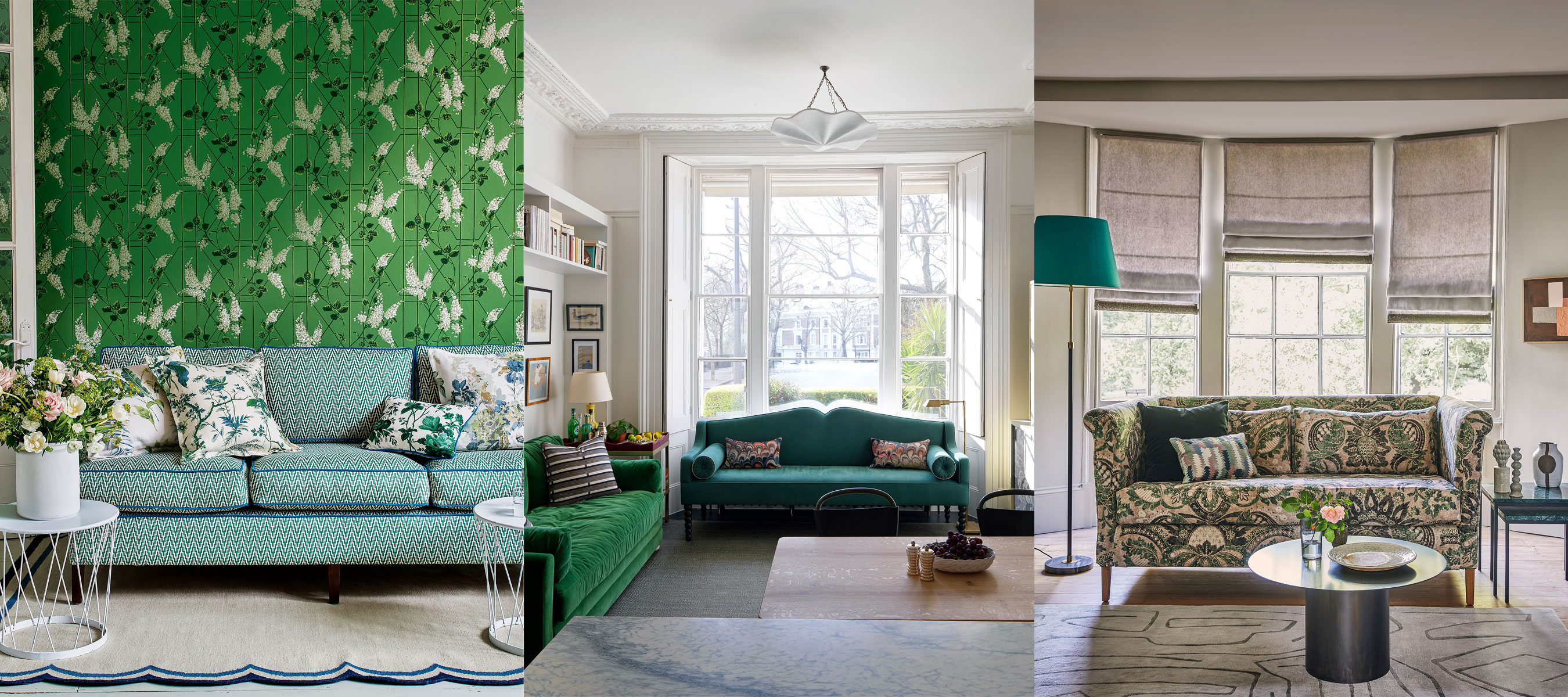 green couch living room ideas: ways to complement gorgeous seating |