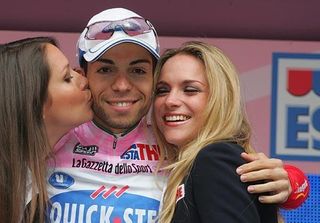 Giovanni Visconti in pink at the Giro d'Italia