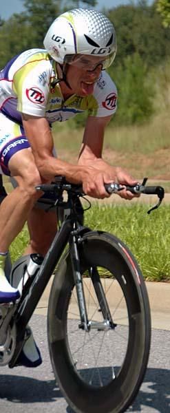 Mike Creed (Team Type 1) shows the strain of the TT effort.
