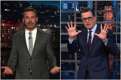 Stephen Colbert and Jimmy Kimmel on Corey Lewandowski