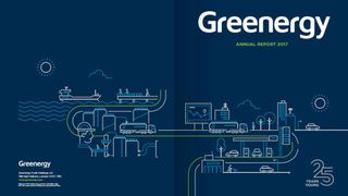 Greenergy annual report with illustration
