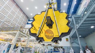 The main mirror of JWST. In a new news briefing on Nov. 2, 2021, mission team members explained Webb's difficult deployment phase.