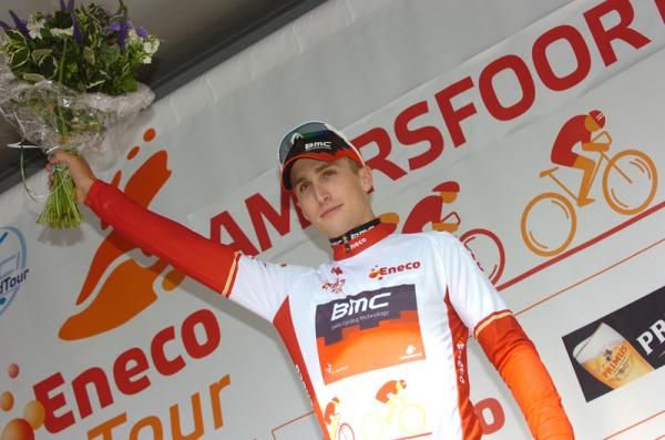 Taylor Phinney (BMC) in the leader's white jersey
