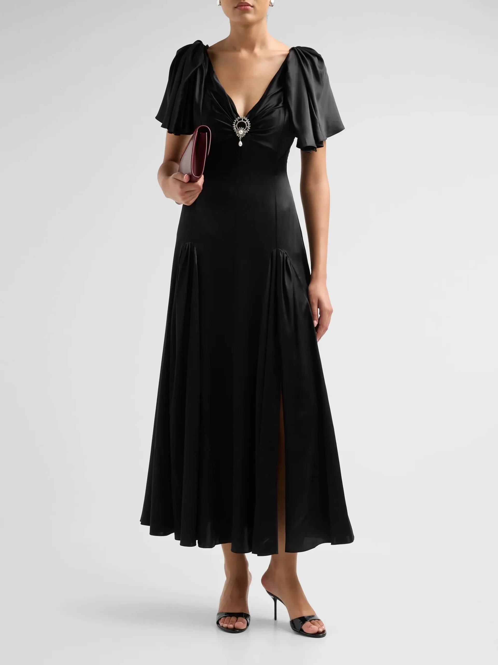 Ambriella Silk Maxi Dress