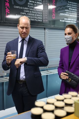 Prince William, Duke of Cambridge and Catherine, Duchess of Cambridge during a tour of the Ulster University Magee Campus on September 29, 2021 in Derry/Londonderry, Northern Ireland.
