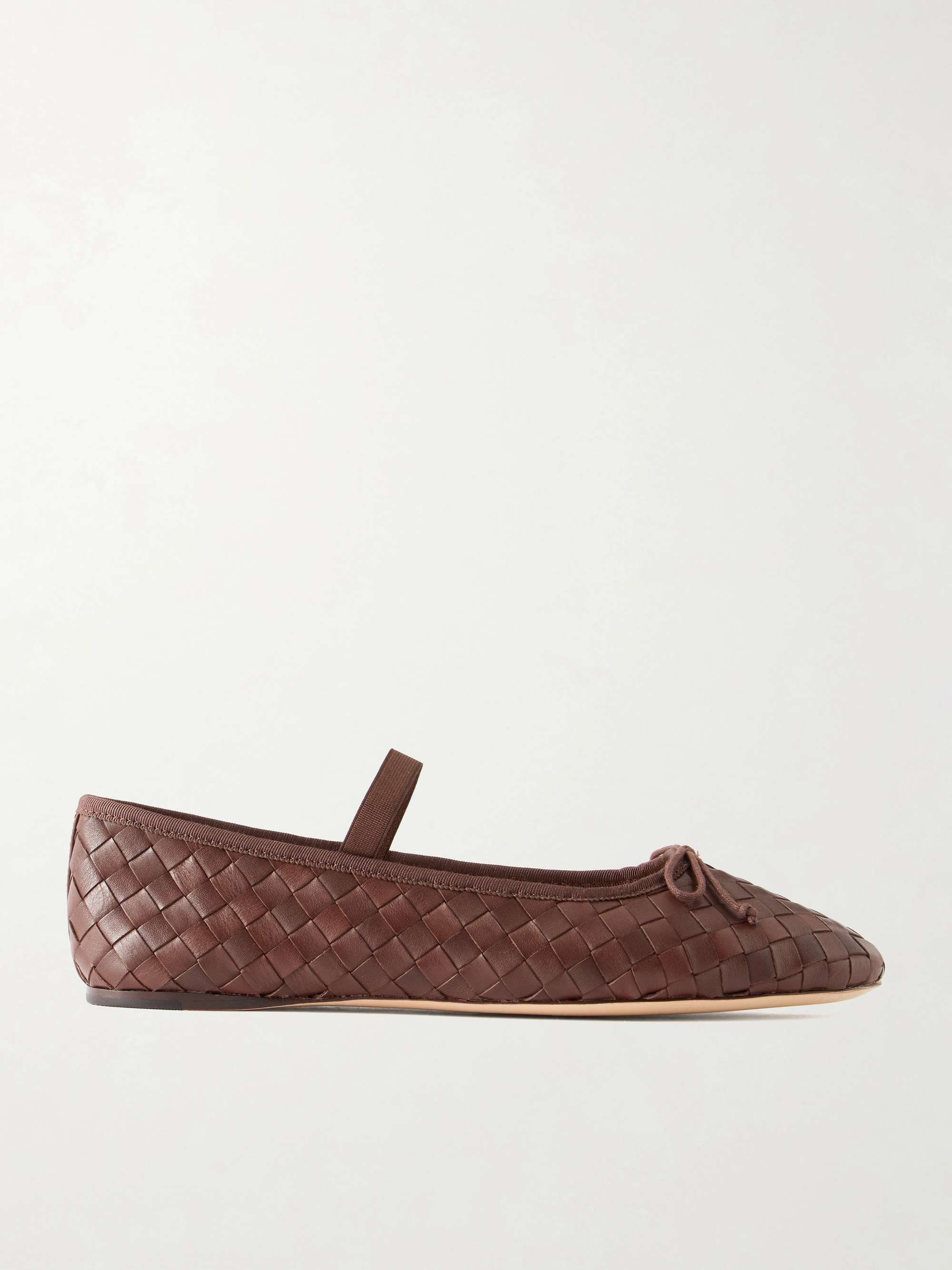 Leonie Woven Leather Ballet Flats