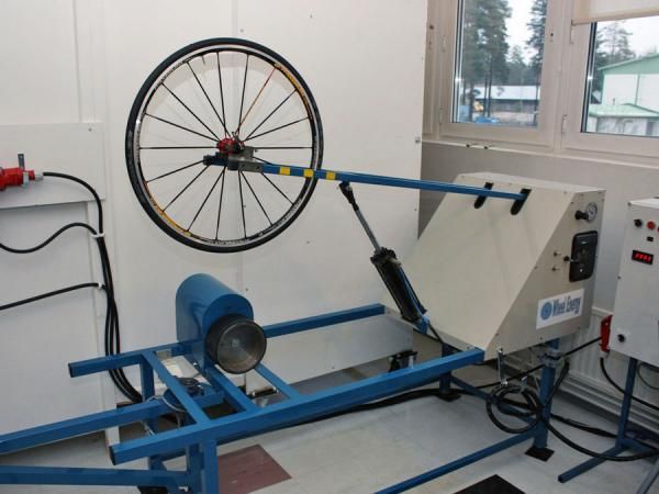 Tyres are first warmed up and 'broken in' before rolling resistance measurements are taken.