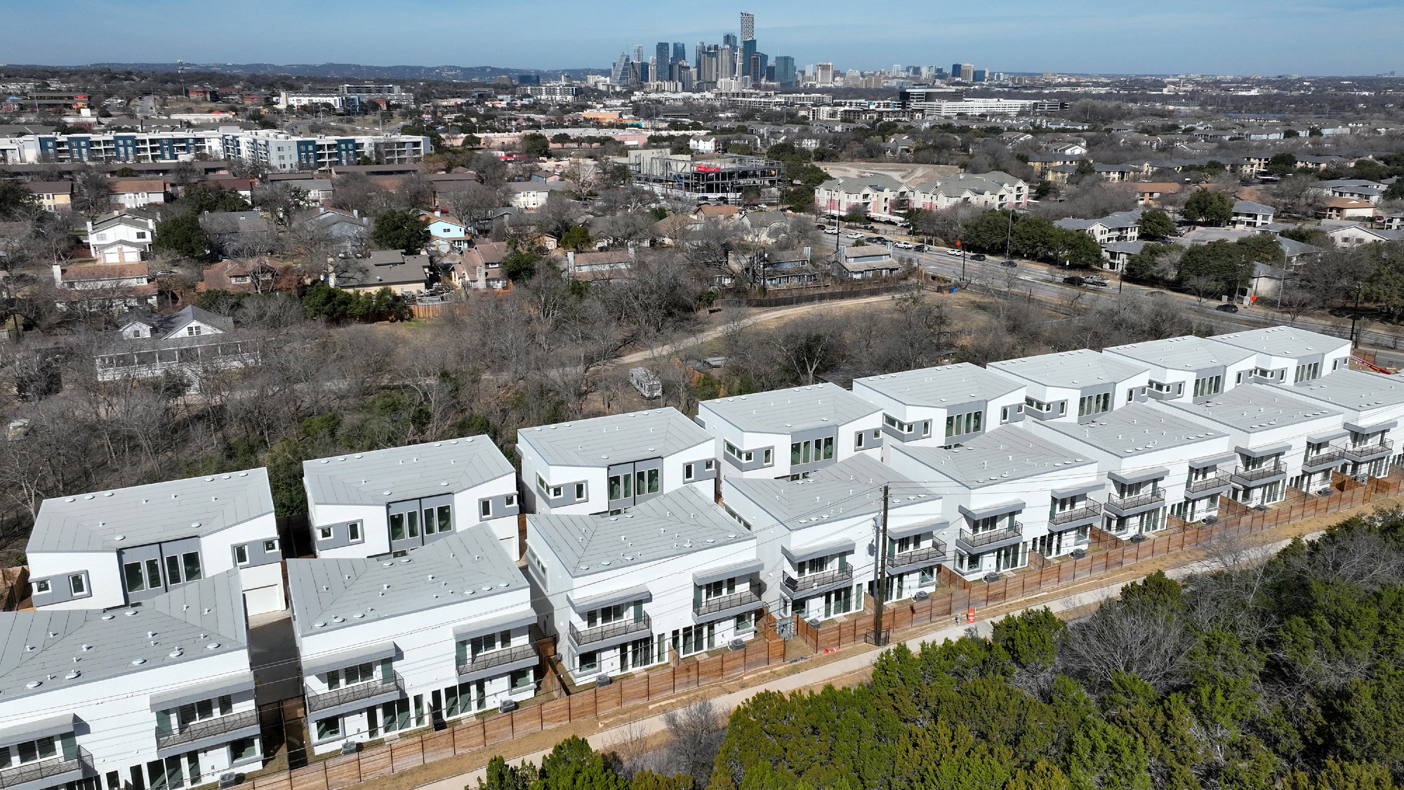 New homes under construction in Austin, Texas