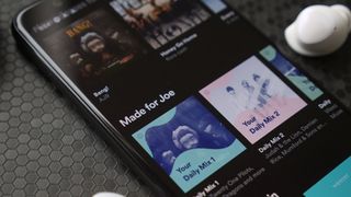 Spotify on the Pixel 4