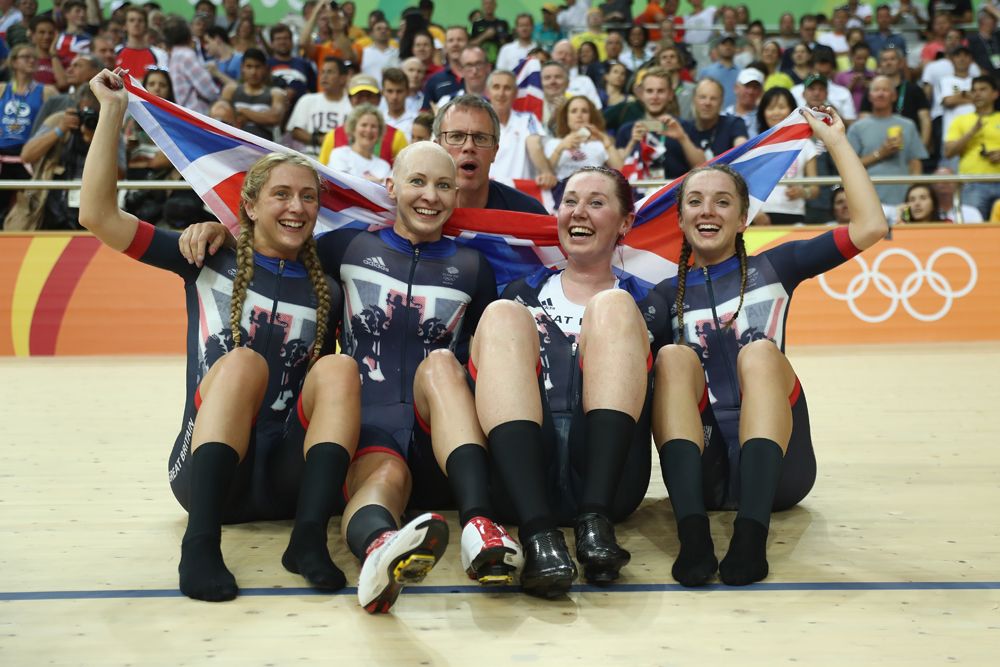Katie Archibald, Laura Trott, Elinor Barker and Joanna Rowsell-Shand