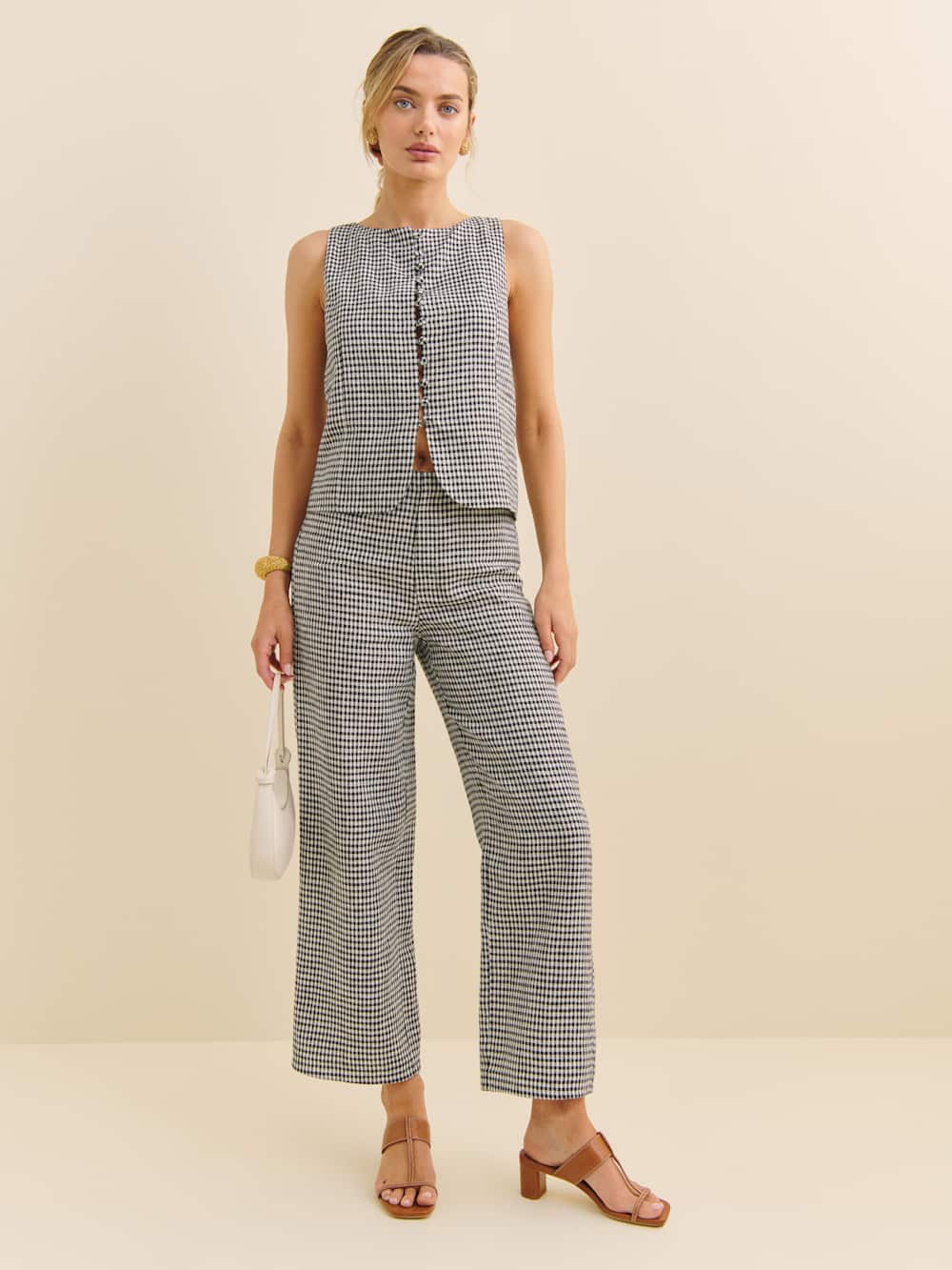 Joni Linen Cropped Pant