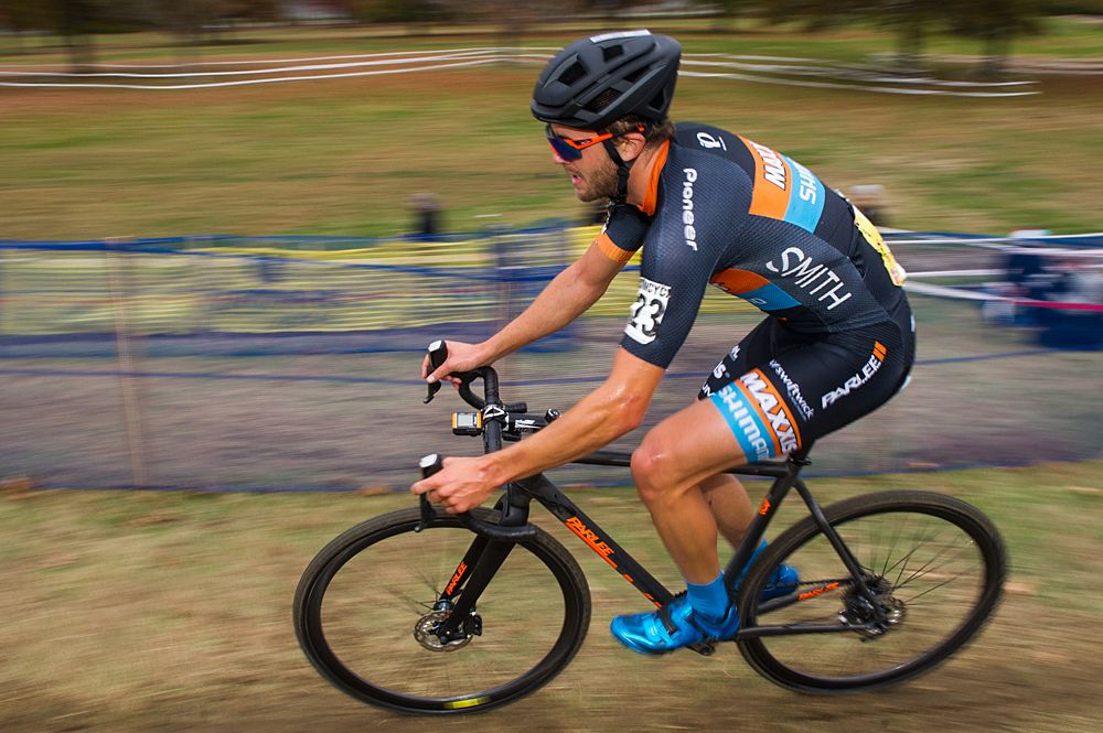 Danny Summerhill (Shimano Maxxis) tries to make up ground on the hill.