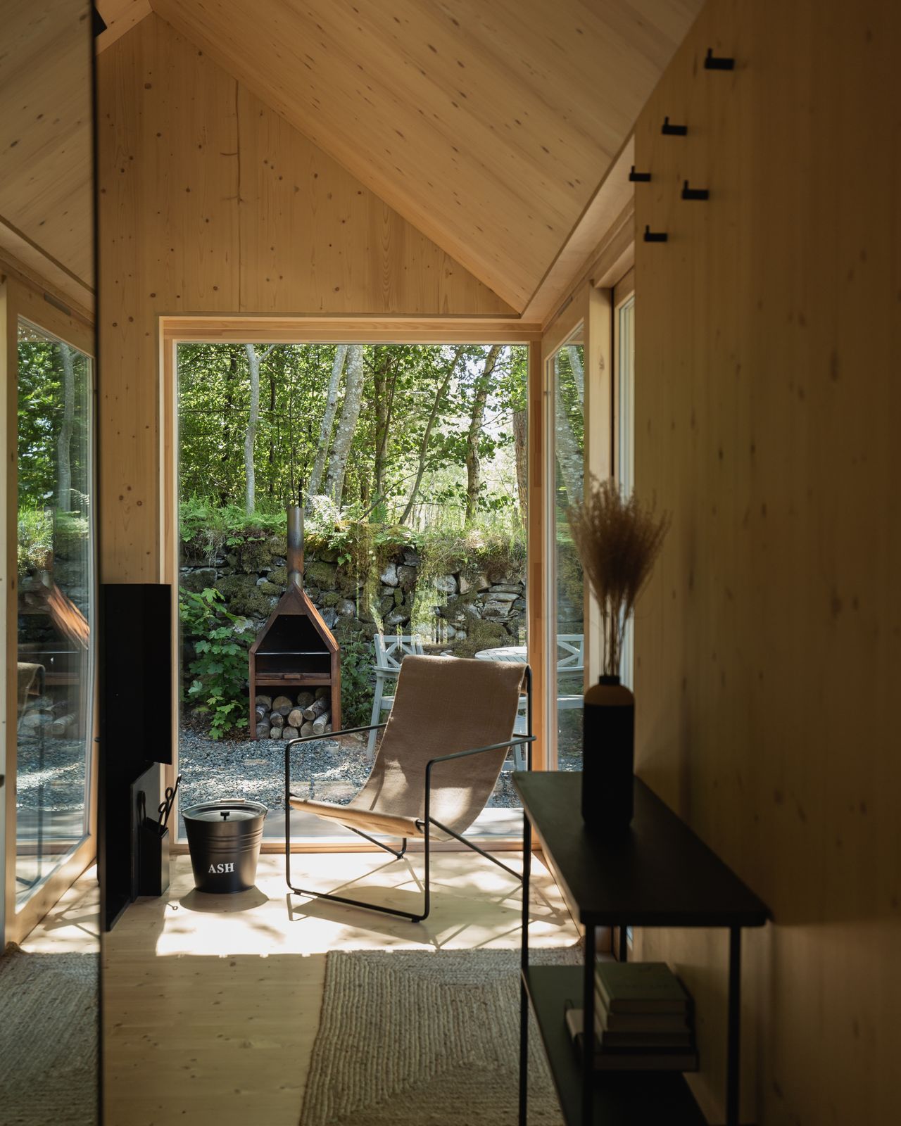 Scandi-inspired cabin in a woodland setting