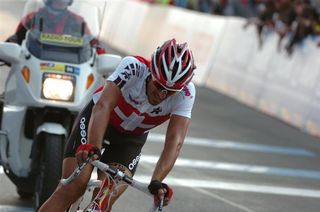 Fabian Cancellara (Switzerland) rode his heart out and was visibly disappointed at finishing fifth.