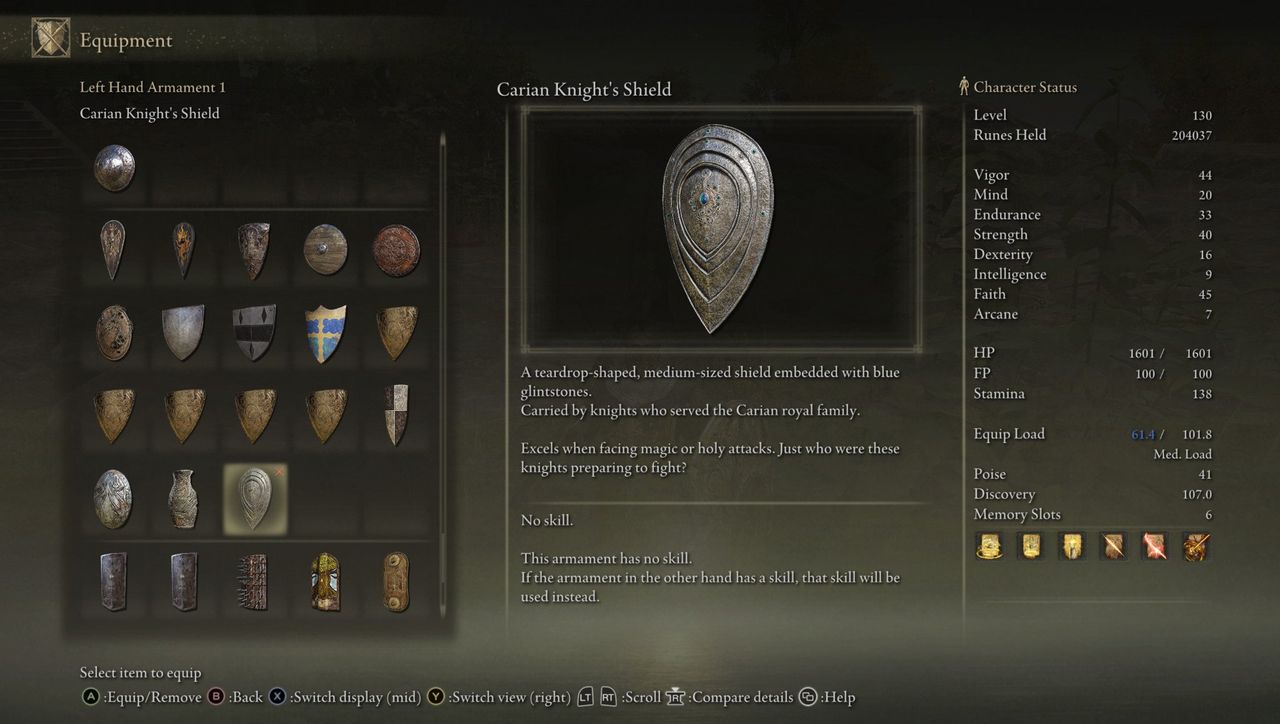 Elden Ring Carian Knight Shield
