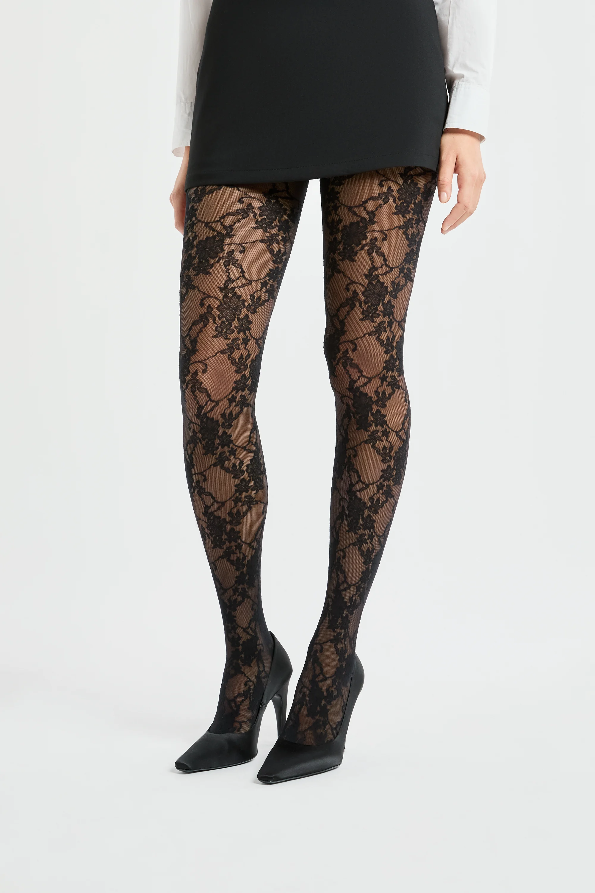 Semi-Opaque Patterned Tights - 30d