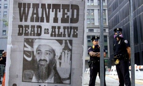 A 2001 Osama bin Laden wanted poster in New York: The U.S. military funneled $5.4 billion in aid to Pakistan over a six year period to help the hunt for the al-Qaeda leader.