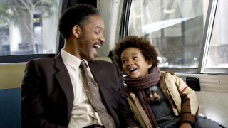 Will and Jaden Smith on the bus in Pursuit of Happyness