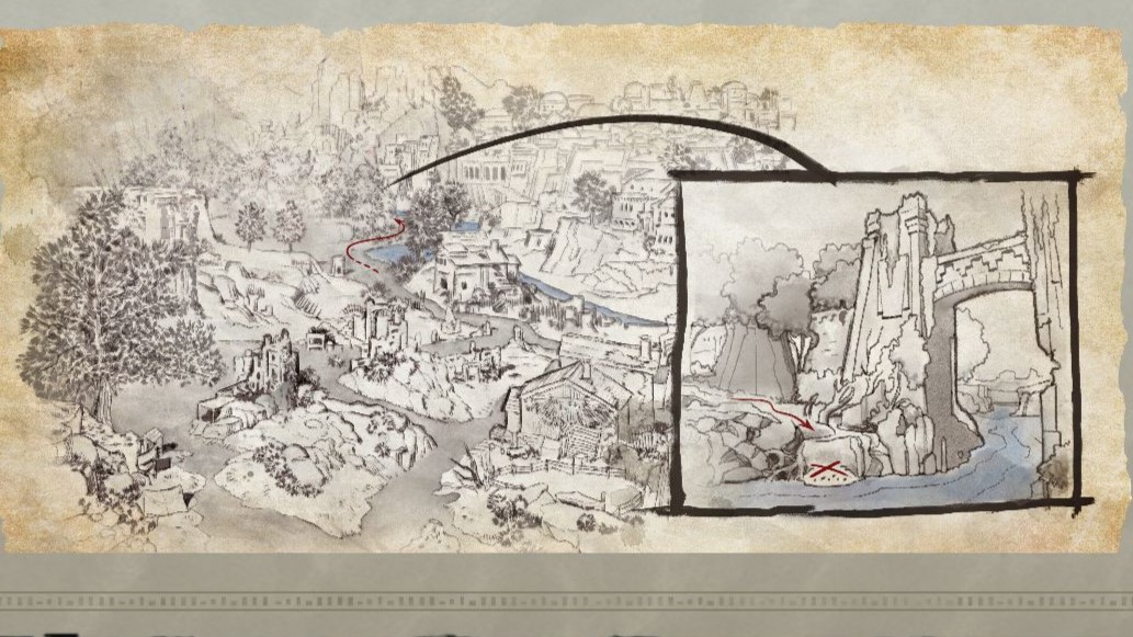 Image showing location for Captain Henqua's spoils