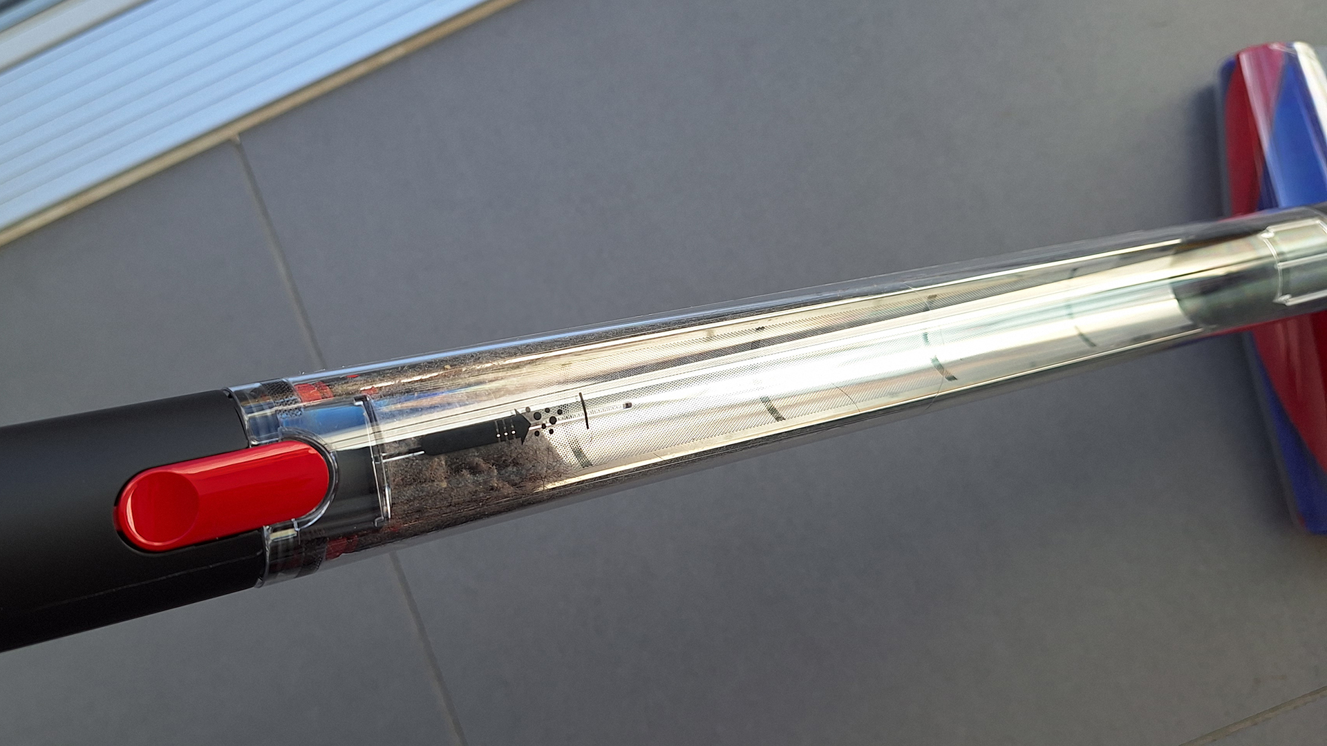 Closeup of dustbin on PencilVac