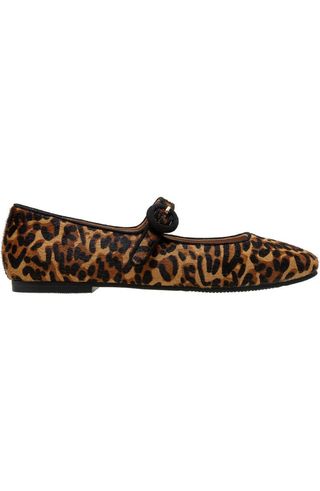 Marley Leopard Print Genuine Calf Hair Flat