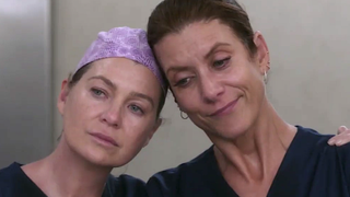 Meredith and Addison on the elevator Grey's Anatomy screenshot