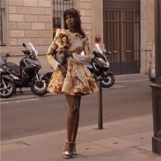 An image of @lefevrediary wearing a Zimmermann dress.