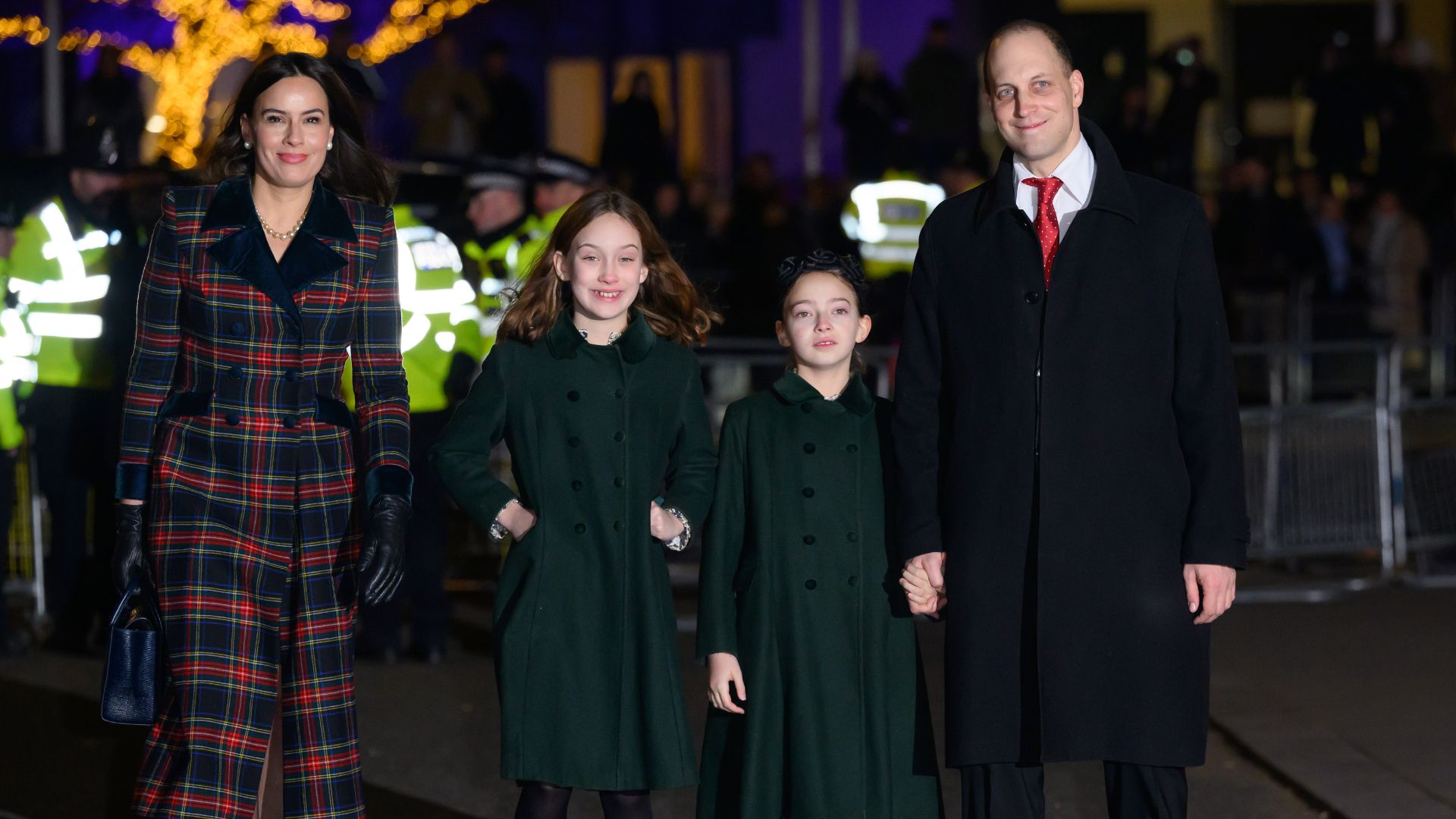 Sophie Winkleman (L), Lord Frederick Windsor (R) and children attend the &#039;Together At Christmas&#039; Carol Service at Westminster Abbey on December 06, 2024